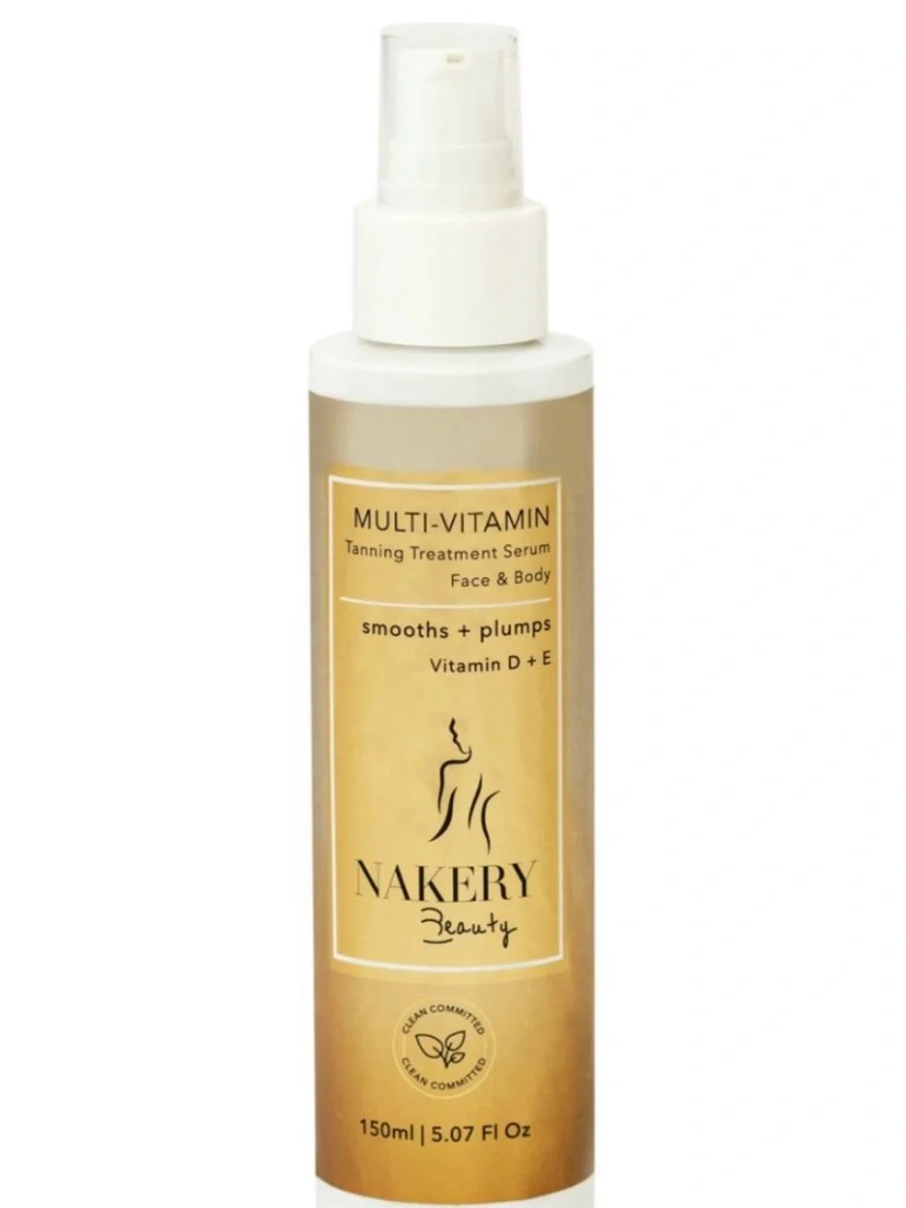 NAKERY Beauty Tanning Serum, Fragrance-Free, Face & Body 5.07 fl oz